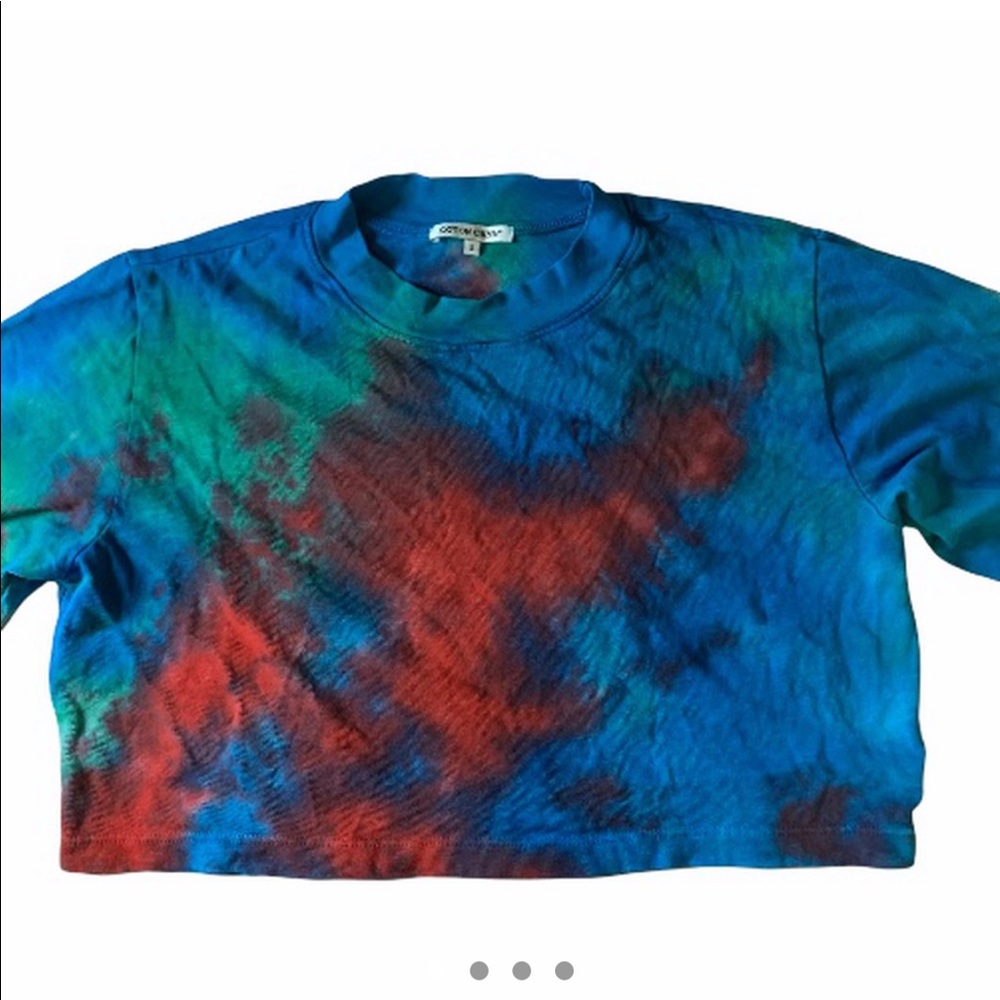 *SOLD ON DEPOP* COTTON CITIZEN LONG SLEEVED TIE DYE CROP TOP
